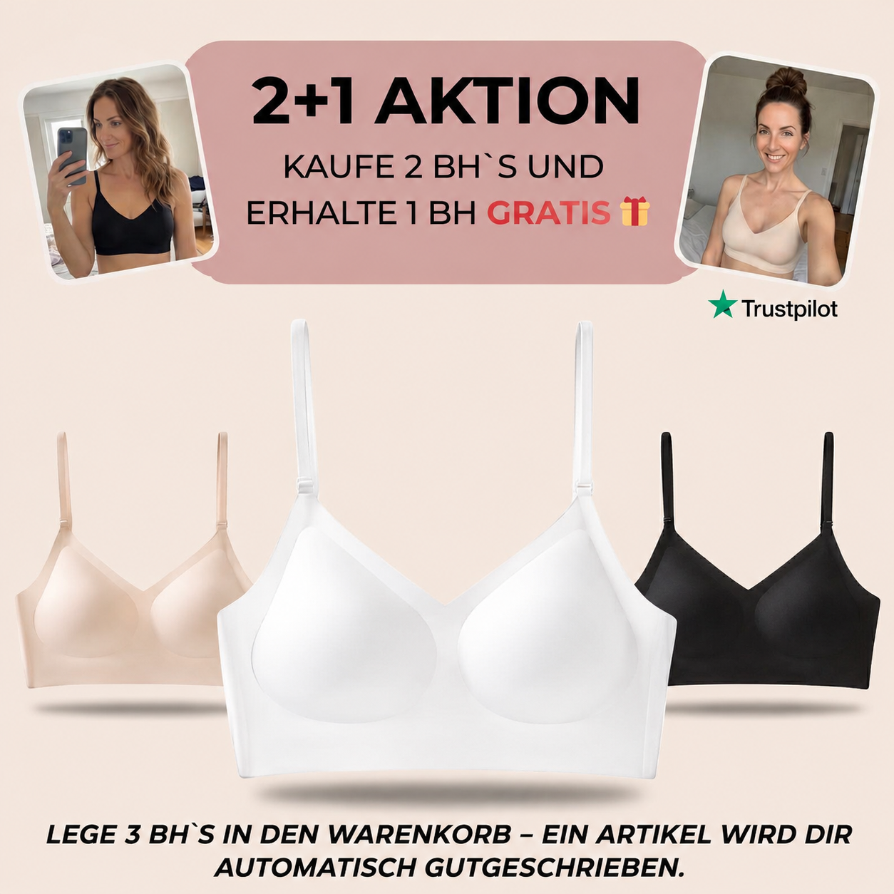NUBELLE - Nahtloser 4-WAY BH