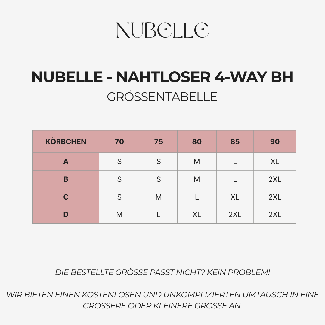 NUBELLE - Nathloser 4-WAY Bra