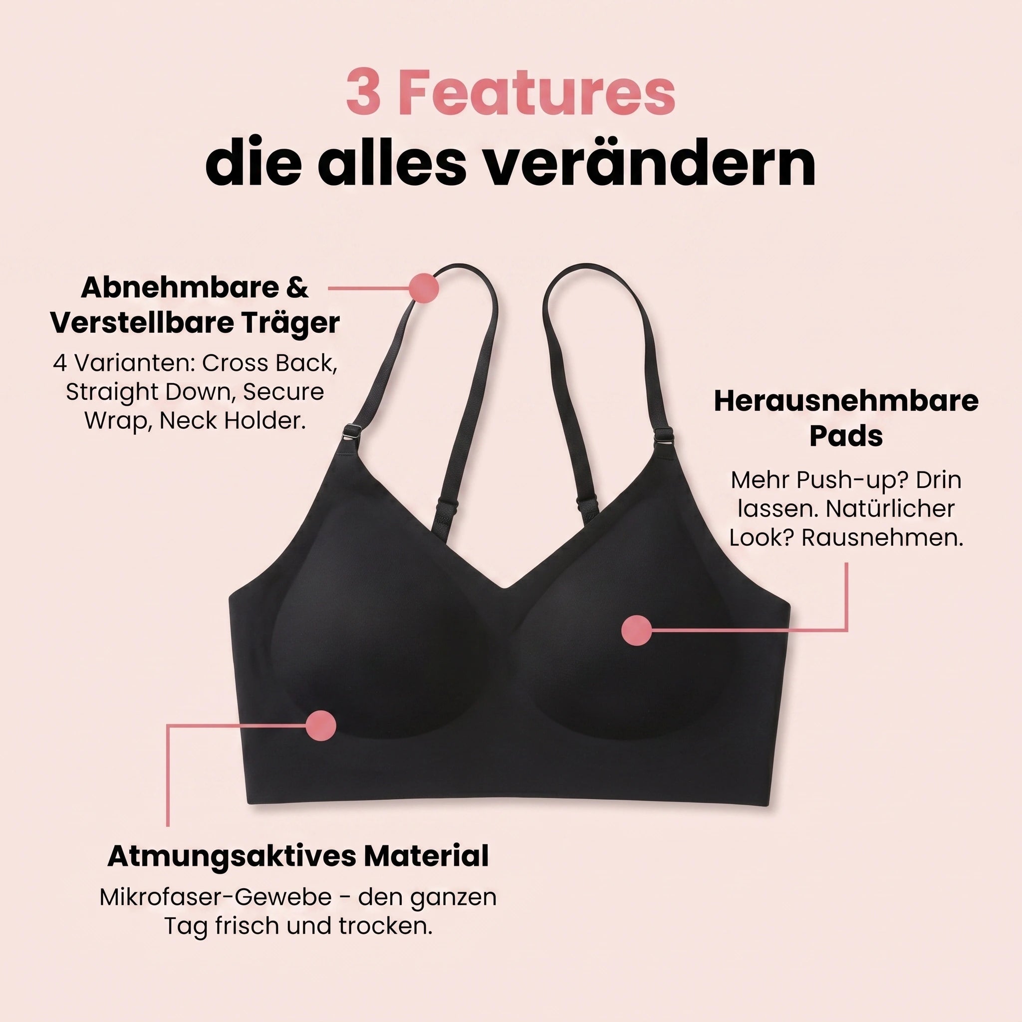 NUBELLE - Nathloser 4-WAY Bra