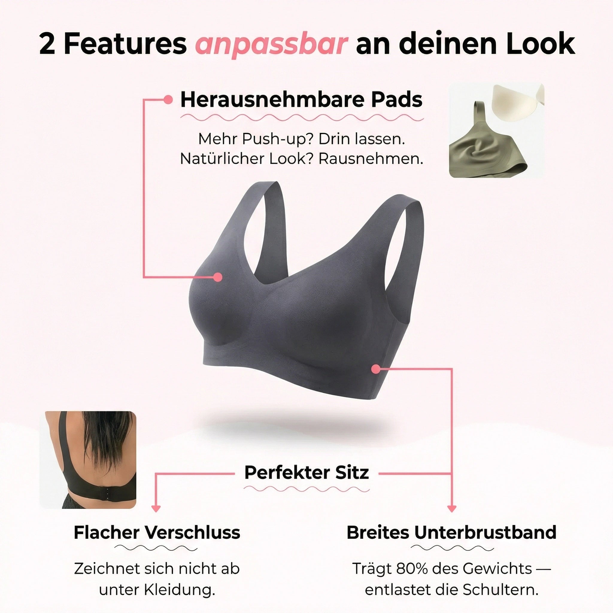 NUBELLE - Nahtloser Premium BH Gratis Bundle