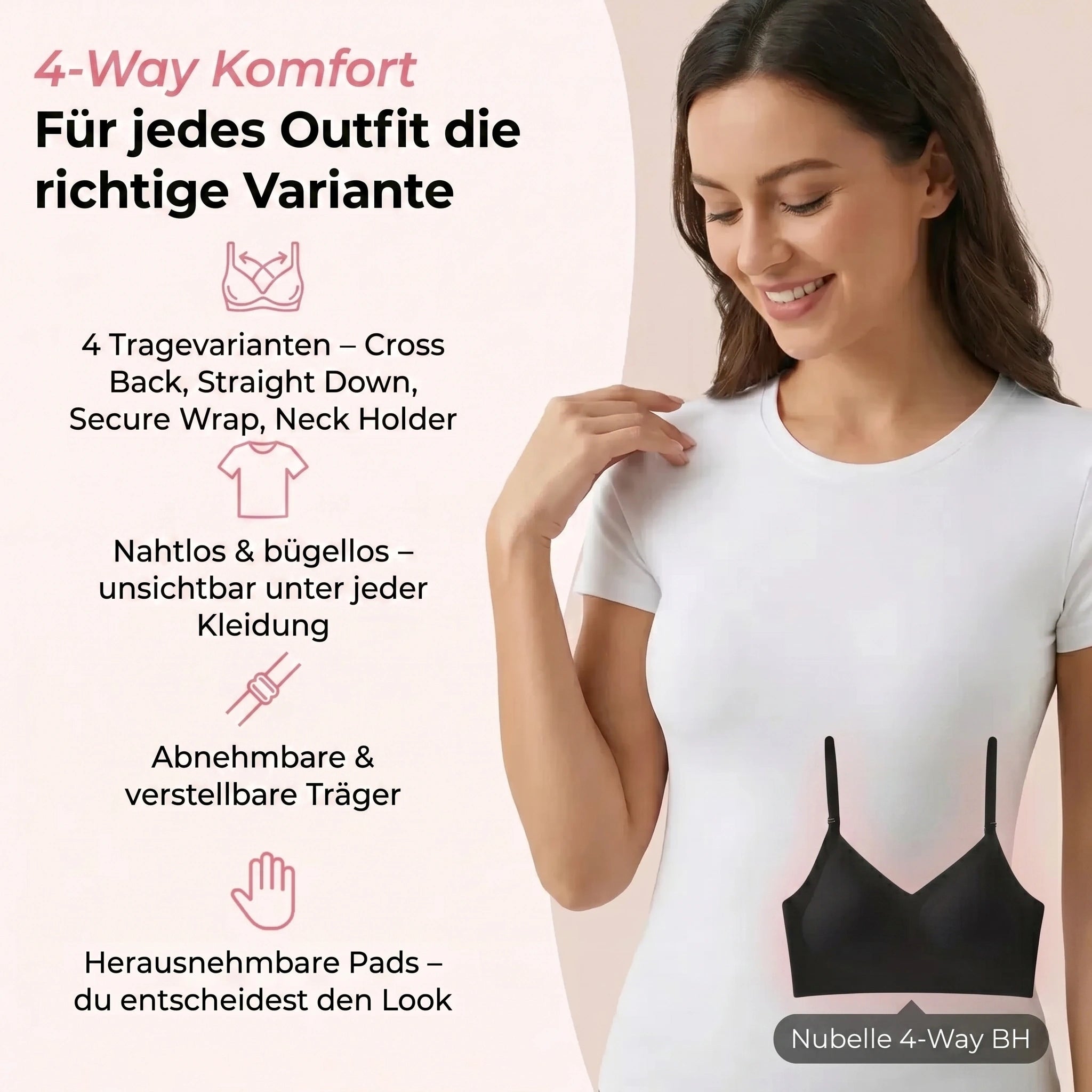 NUBELLE - Soutien-gorge Nathloser 4-VOIES