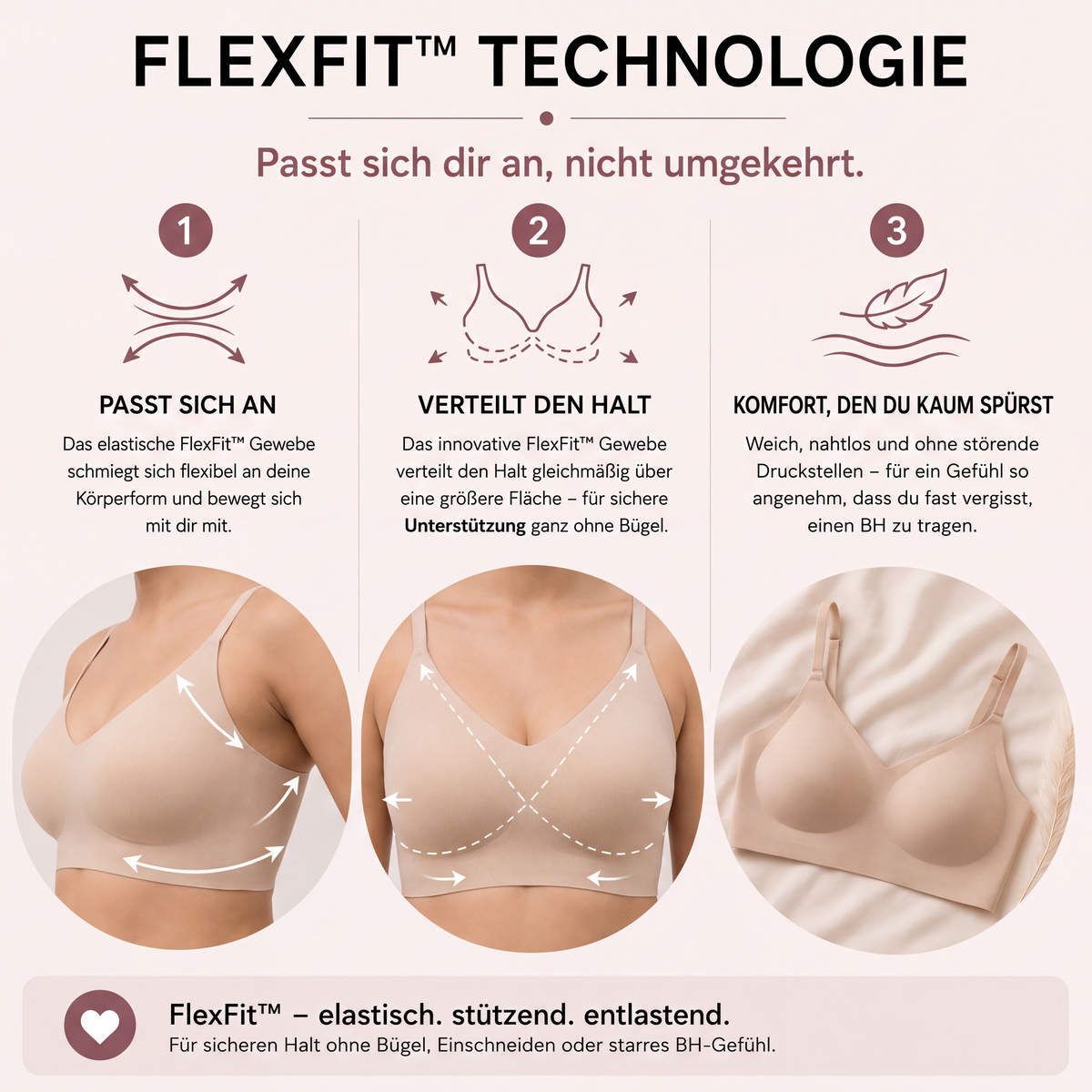 NUBELLE - Nahtloser 4-WAY BH
