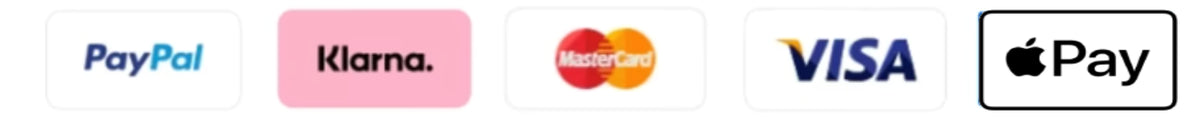 Zahlungsarten: PayPal, Klarna, Apple Pay, Visa, Mastercard